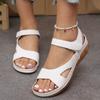 Buckle Ankle Strap Sandals for Women Summer Platform Wedge Sandals Comfortable Non-Slip Walking Sandals Beach Shoes Women's Open Toe Dressy Shoes