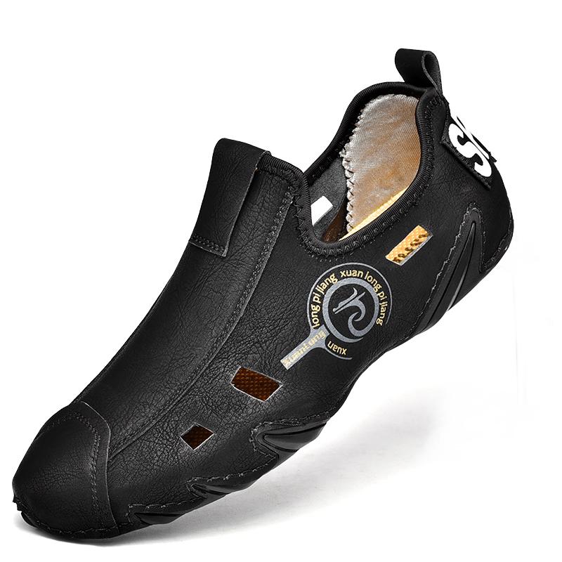 Pantofi Casual de Vară pentru Bărbați din Piele Moale, Modă de Lux, Mocasini Moi, Respirabili, Antiderapanți, pentru Condus, Mărimi Mari