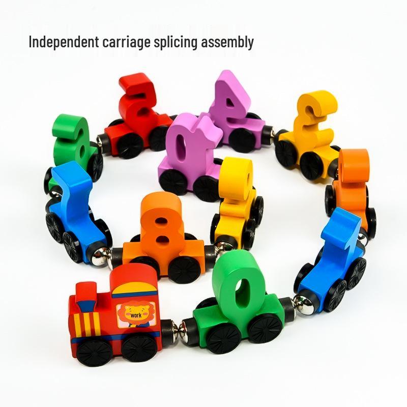 Magnetic Digital Train Building Blocks - Educational Toy for Kids Aged 1-5 Years