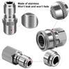 Stainless Steel Quick Connect Kit: NPT3/8 High-Pressure Washer Adapter with Male/Female Threads