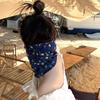 Women Floral Printing Breathable Scarf Mask Bandana with Ear Loops Neck Gaiter Summer UV Sun Protection Face Cover
