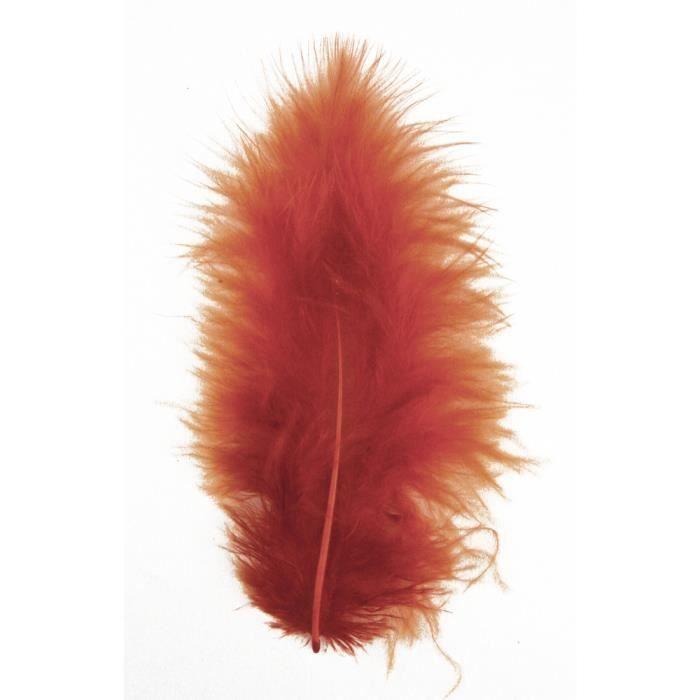 Plumes de décoration, alezane, 8 cm, {couleur}