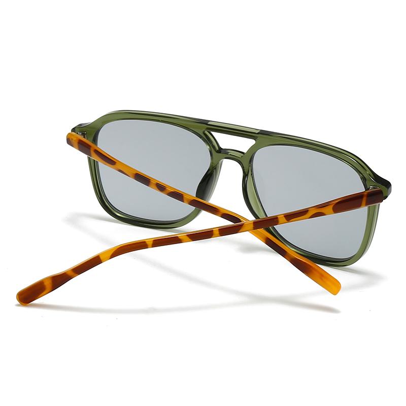  Export New Modern Retro Square Double Bridge Sunglasses Ins Style Street Style Sunglasses 22006