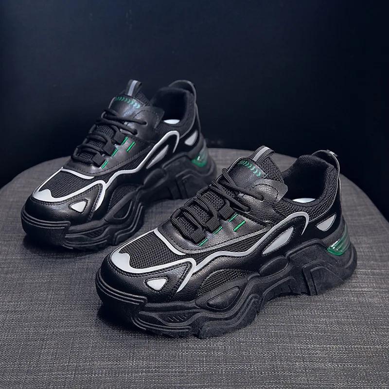 Women Chunky Sneakers New Casual Sports Dad Shoes for Women Trendy Mesh Breathable Running Sports Tenis Sneakers Platform Shoes