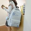 Five Print Pointed Star Student Backpack Simple Ergonomic Carry School System