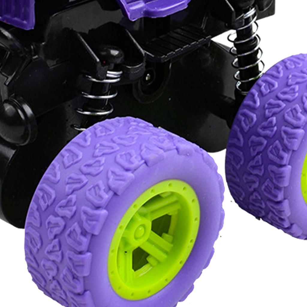 Inertia 4WD Off Road Car Realistic Enhances Motor Skills Shock Absorption Pull Back Car Toy for