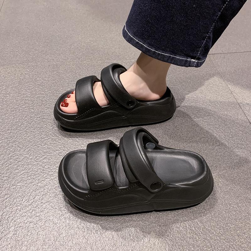 

Мужские и женские пляжные сандалии летняя мода платформа шлепанцы уличные спортивные наступающие домашние сандалии двойного назначения обувь для двух способов носки 40/41