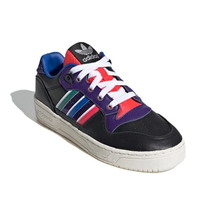 Adidas Originals Rivalry Low Slip Resistant Lightweight Low Top Skate Shoes Women Sneaker Black Purple Red FW9618