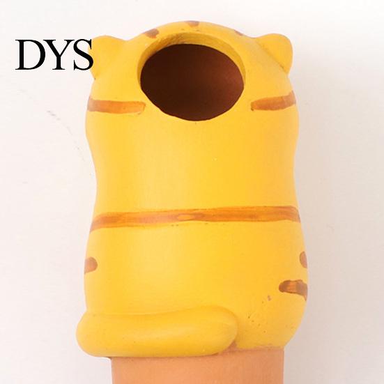 Natural Terracotta Watering Devices 4 Pcs/Set Plant Spikes, Cute Animal Self Cartoon Waterers for Pots Stakes, Automatic Slow Release Clay Tool