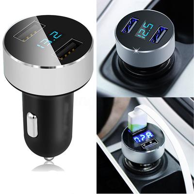 Car Charger 5V/3.1A Quick Charge Dual USB Port Cigarette Lighter Adapter Voltage KTY