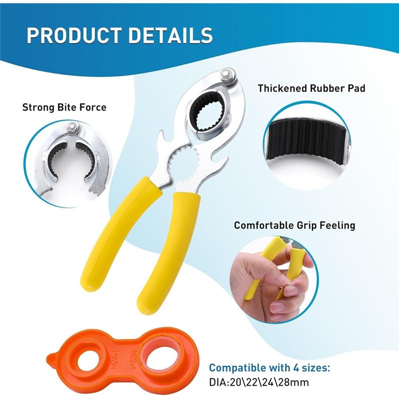 Faucet Bubbler Wrench Kit(3Pcs) With Gloves, Aerator Removal Tool For Kitchen Sink Bathroom Tap-B61B
