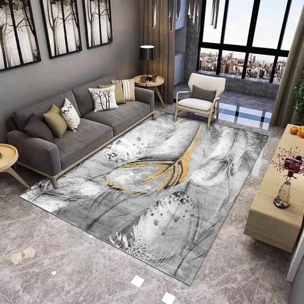 Grijze Luxe Stijl Tapijt voor Woonkamer Modern Groot Vloerkleed Slaapkamer Decoratie Zacht Pluizig Garderobe Flanellen Matten Wasbaar