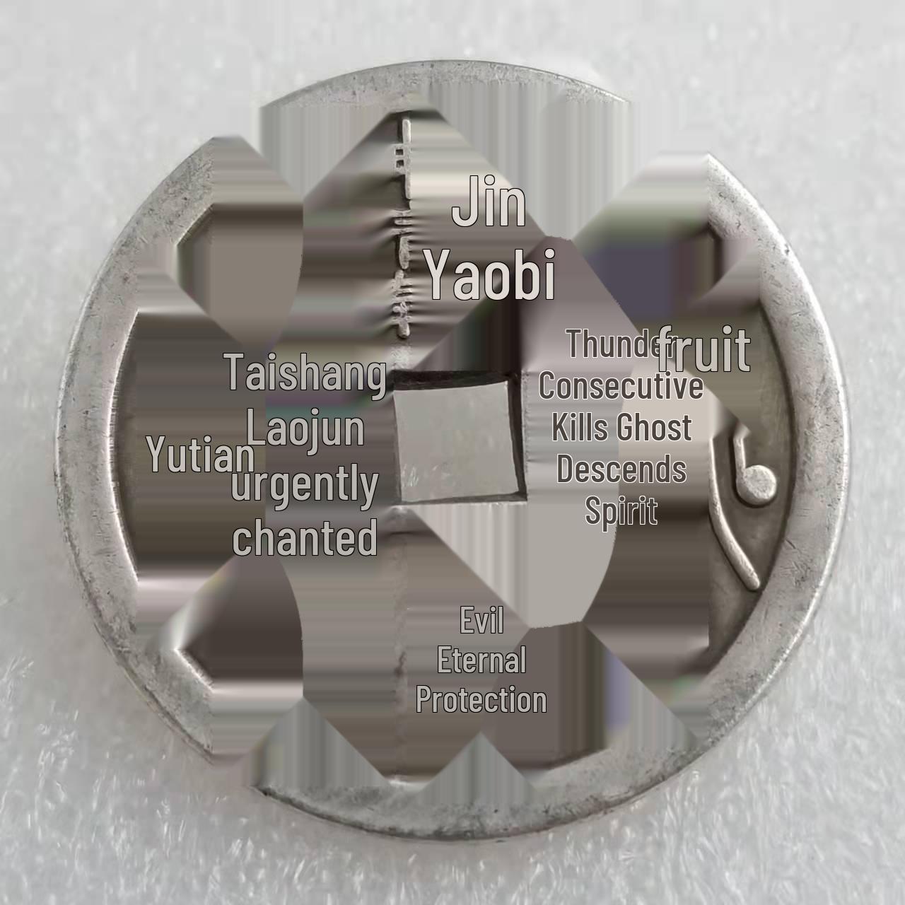 Silver-Plated Brass Flower Coin, Diameter: 4.3cm, Antique Craftsmanship