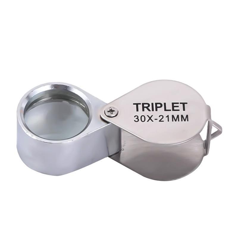 30x Bärbart Vikbart Förstoringsglas för Ädelstensidentifiering och Antikläsning
