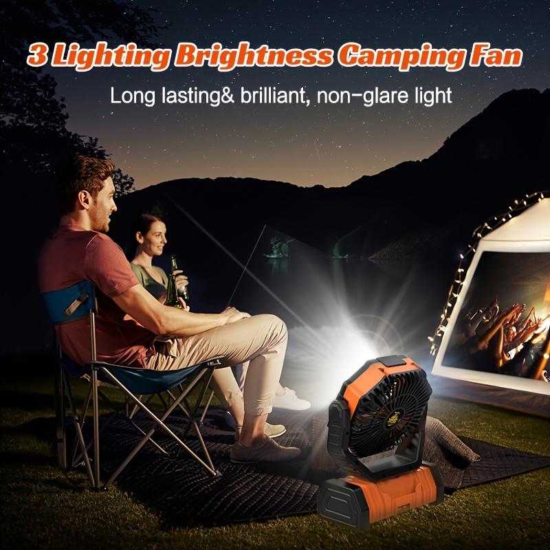 20,000Mah Portable Fan for Outdoor Camping, USB Rechargeable Fan Ideal for Fishing, Compact Tent Fan for Camping, Suitable for Outdoor And Indoor Use