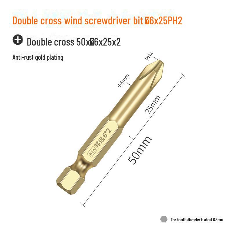 Bangyuan Magnetic Double-Head Cross Head Electric Screwdriver & Hand Drill Bit