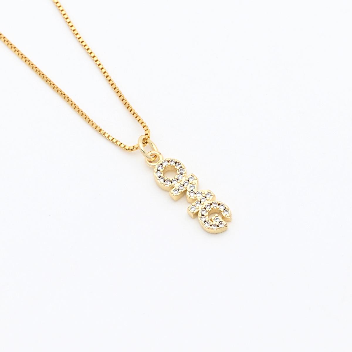 New Cross Zirconia Copper Pendant Necklace  DIY Bracelet Accessories for Women Pendant Only