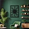 Minimalist Sunflower Metal Wall Art, Modern Nature Decor for Kitchen