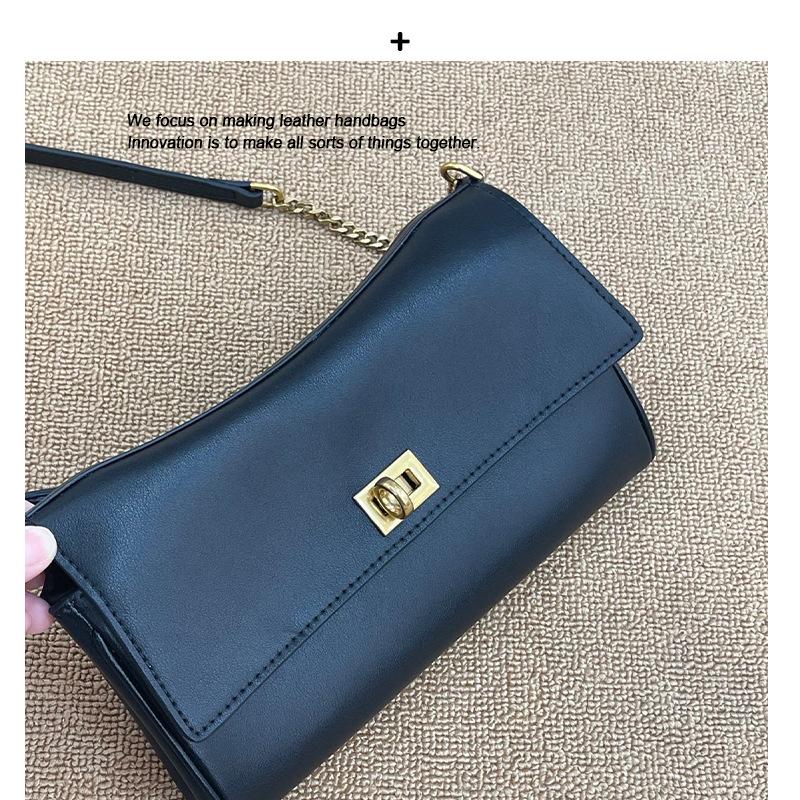 Temperament Lock Flip Portable Kelly Bag Small Square Bag Versatile Shoulder Portable Chain Bag Female