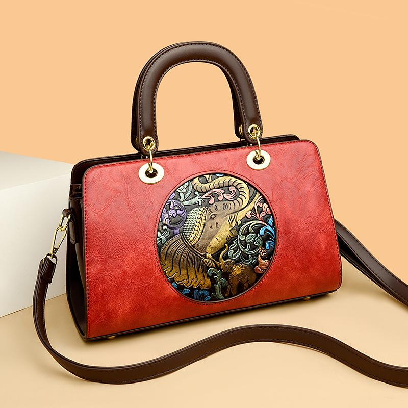 Johnature Dámská kabelka, módní reliéfní, velkokapacitní, univerzální tašky přes rameno a crossbody