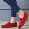 Slip-on Women Genuine Leather Loafers Casual Walking Shoes Elastic Ladies Working Driving Shoes Mother Shoes