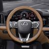 Car 8D Nappa Leather Steering Wheel Cover For Lexus F Sport ES200 ES300 RX300 LS500h GS300 IS300 CT200h NX300 UX300 LX570 GX BR7