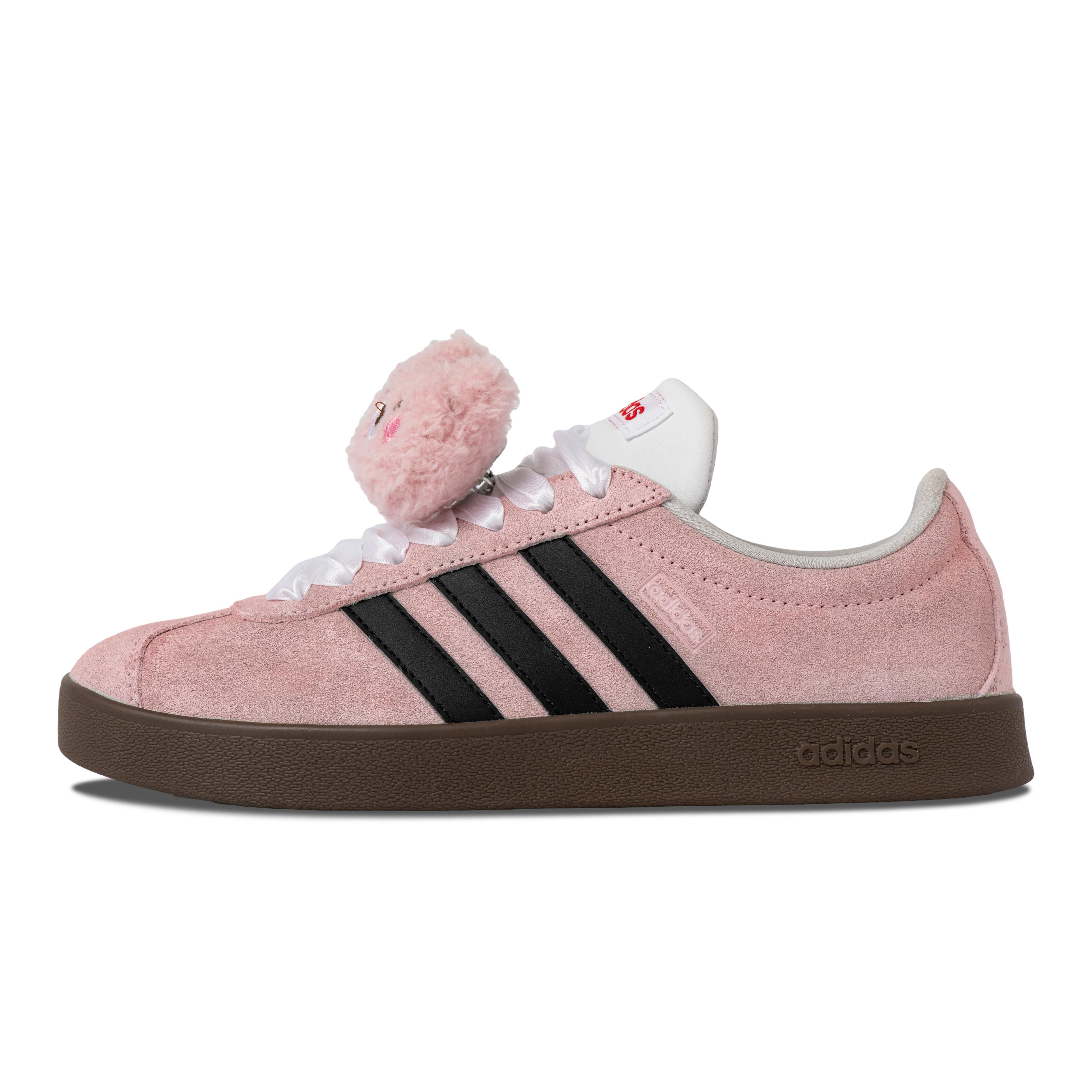 

Adidas Neo VL Court 2.0 Slip Resistant Abrasion Resistant Low top Skateboard Shoes Unisex Black Pink JS3003(Team837-) 40