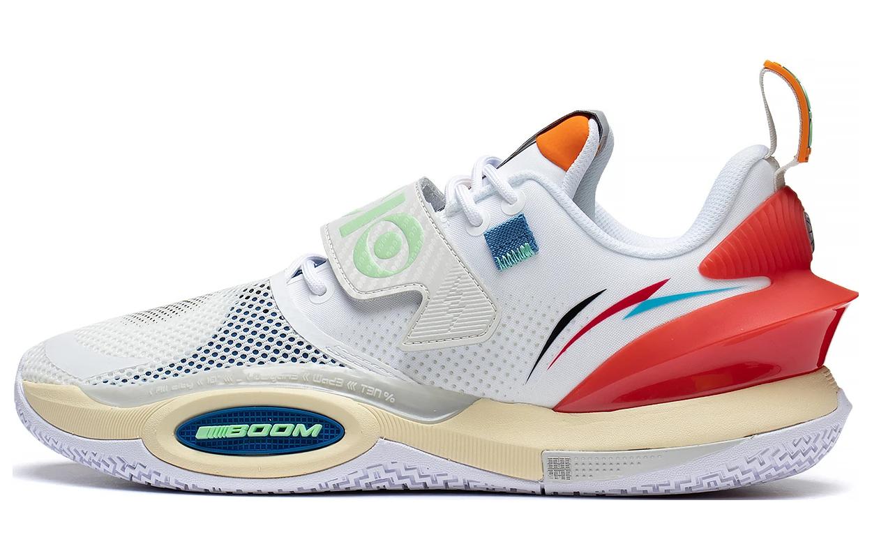 Li Ning All City 10 V2 Basketball Shoes Men s Low Top Standard White/Antarctic Gray ABAS059-15 45