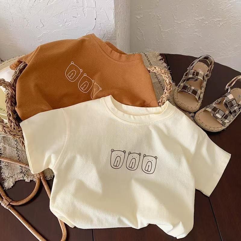 Children's Summer Printed Short Sleeved T-shirt Cartoon Short Sleeved Top