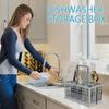 Multifunctional Dishwasher Basket Universal Foldable Cutlery Holder  Knife and Fork Storage Basket Dishwasher Basket Accessory
