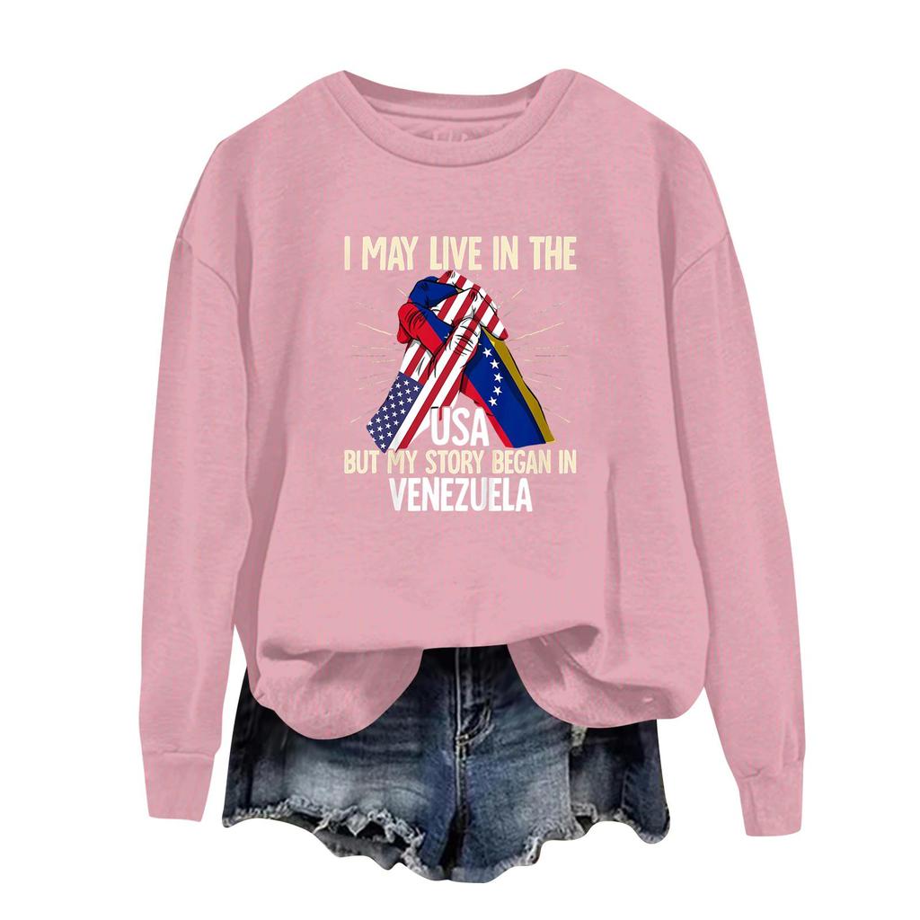 Damen bedruckter lässiger Sport-Kapuzenpullover mit langen Ärmeln und rundem Ausschnitt