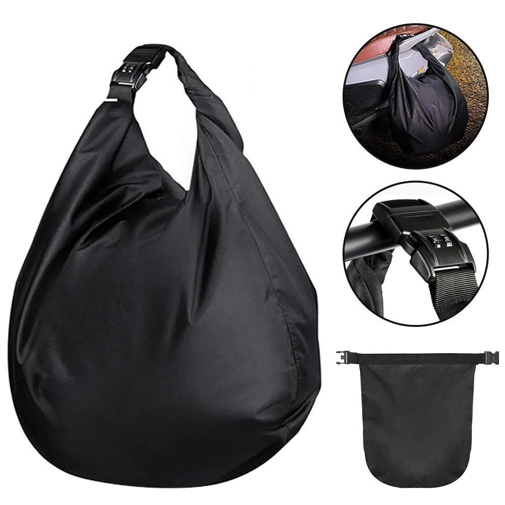 Motorbike Helmet Bag Portable Travel Motorcycle Equipments Bag Waterproof Combination Lock Anti-Theft Luggage Storage Bag Rider