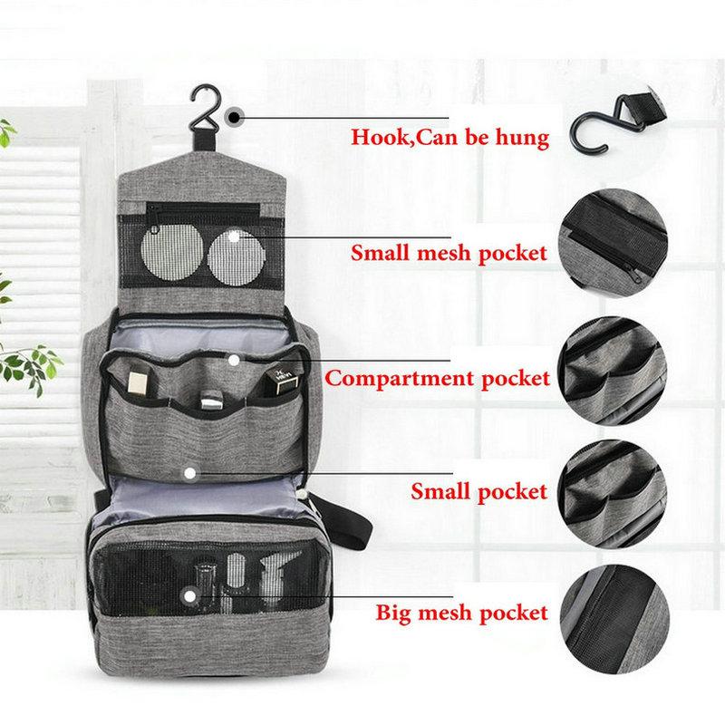 Hanging Travel Toiletry Bag for Men and Women Makeup Bag Cosmetic Beautician Folding Bag Bathroom and Shower Organizer