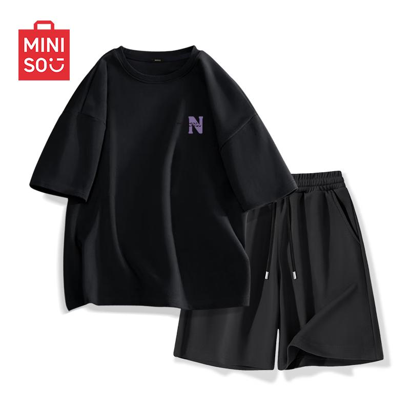 MINISO Men's Summer Cotton T-Shirt & Shorts Set