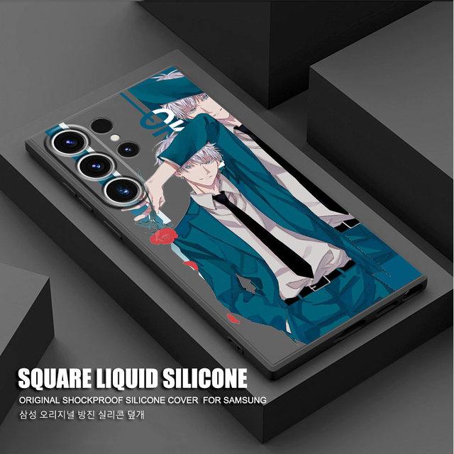 

Чехол для телефона Japan Anime Jujutsu Kaisen для Samsung Galaxy Note 20 Ultra Note 10 Plus 8 9 S21 S23 Ultra S20, квадратный жидкий чехол Samsung Note 8