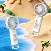 Cartoon Animal Handheld Fan with Hook 3 Speed Adjustable USB Rechargeable Summer Cooling Fan Portable Travel Mini Personal Fan