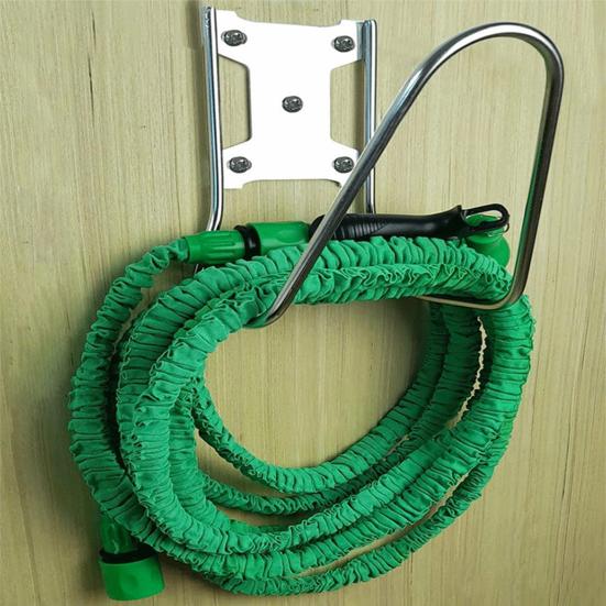 Edelstahl Schlauchhalter Wandmontage Schlauchaufhänger Schwerlast Garten Schlauchhaken für Außen Garage Verlängerungskabel Organisation