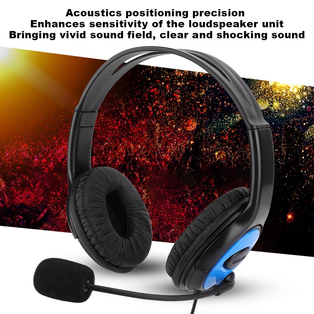 A4 ABS Lightweight Gaming Headset Noise Reduction Microphone Headphone Equipment for PS4 X ONE