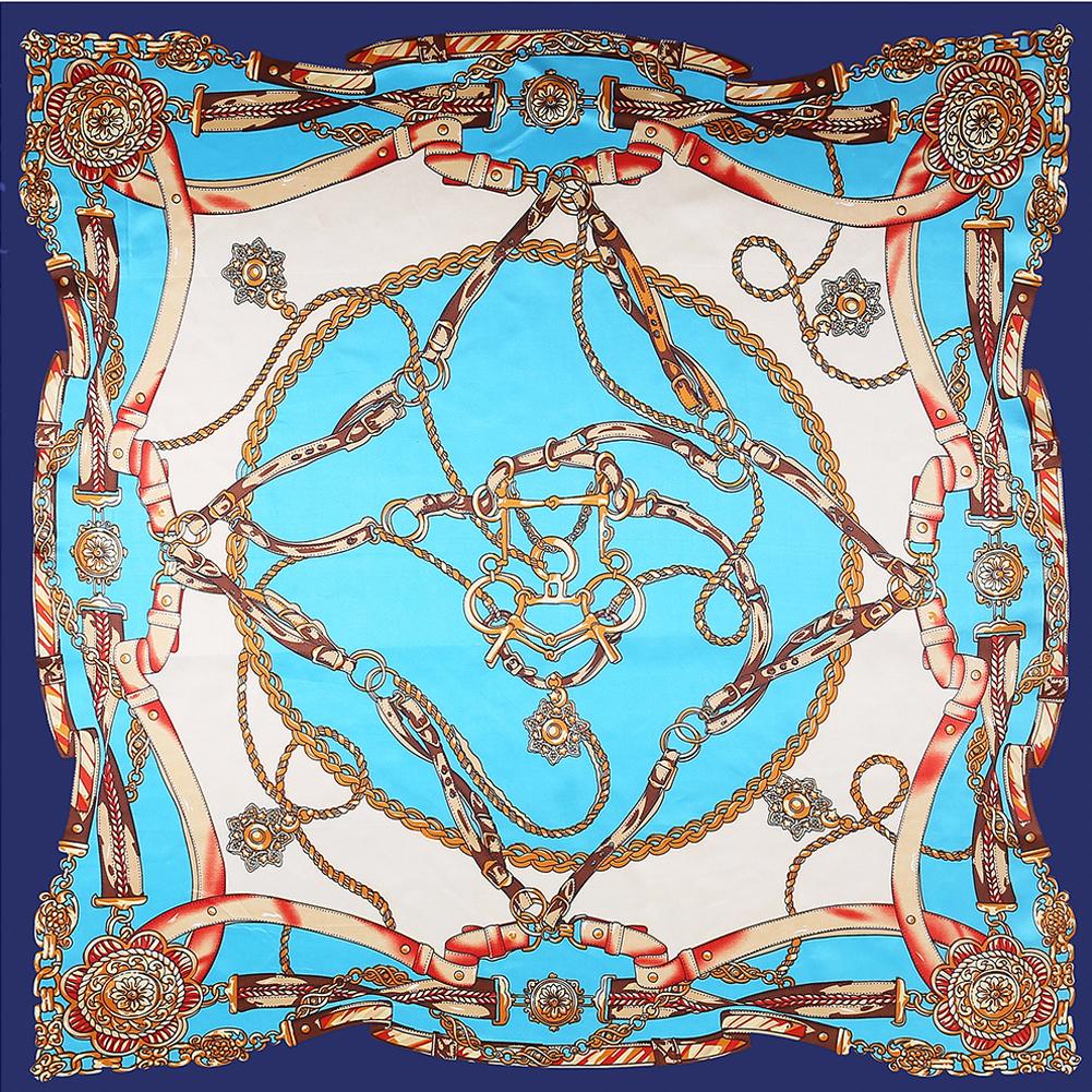 Women Large Square Muslim Style Delicate Printing Scarf