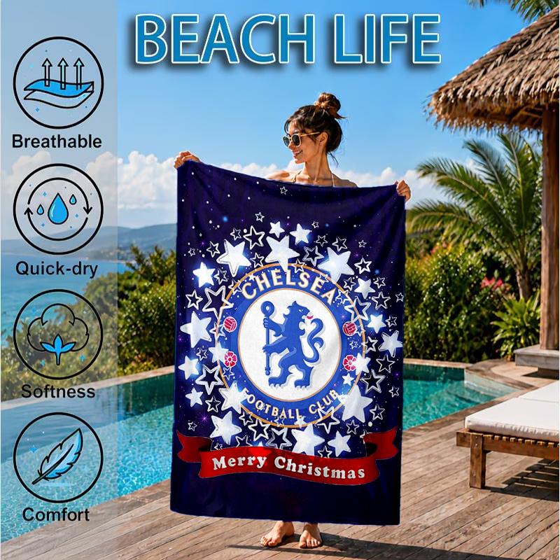 Football Club Emblem lion Beach Towel, Microfiber Beach Towel, Perfect For Pool, Beach, Travel, Home Decor Beach Party Fan gifts
