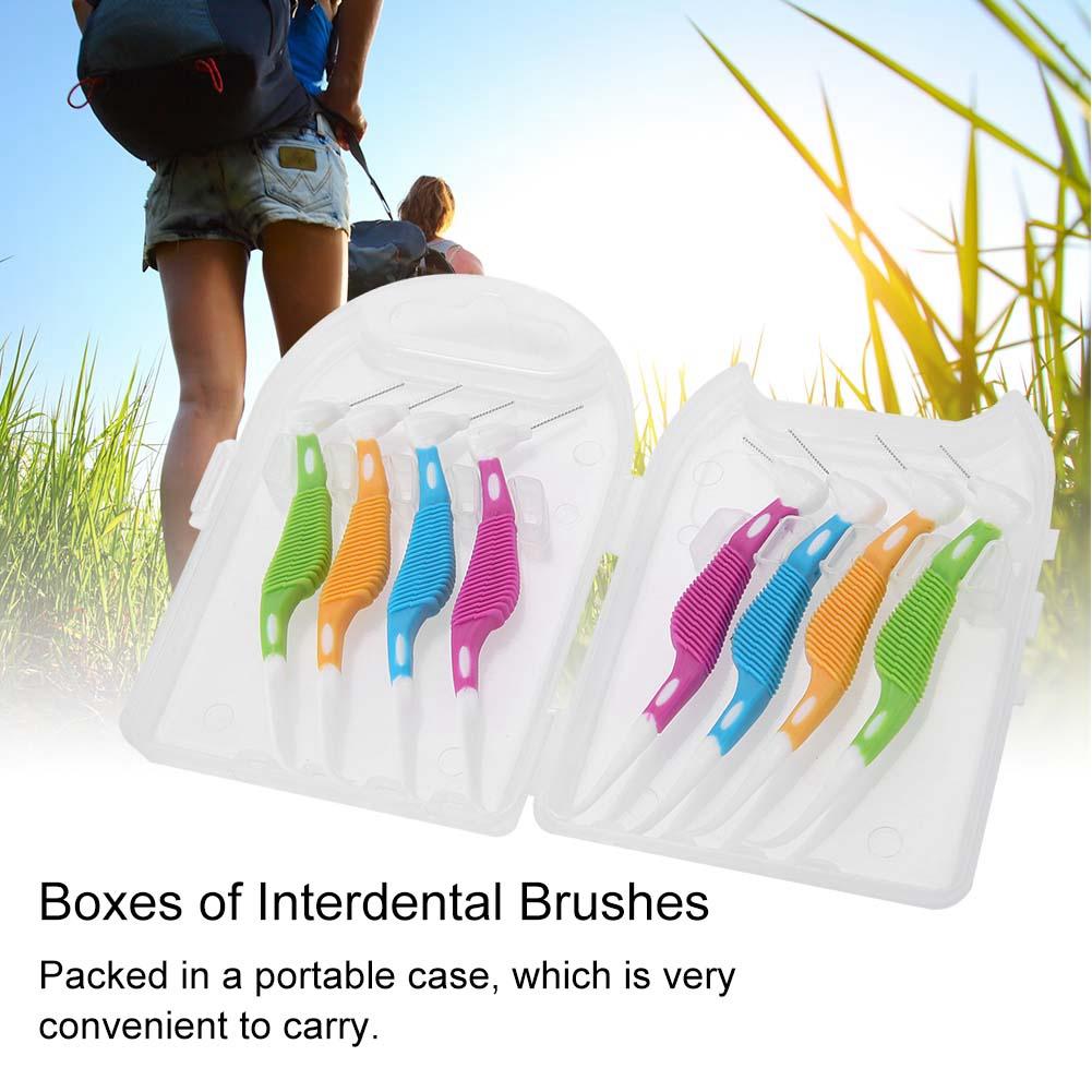 8pcs/set Colours Disposable Toothpicks Soft Interdental Brushes Dental Oral Care Tools