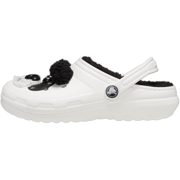 

Crocs Классические тапочки для детей с подкладкой I Am Panda Bear, противоскользящие, износостойкие, низкие, белые, для детей 3-7 лет 25-26 белый