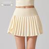 Export Pleated Sports Skirt High Waist Lining Pocket Fashion Tape Badminton Skirt Build Yoga Running Tennis Skirt