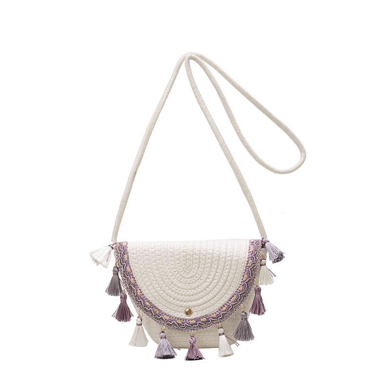 Boho Chic Woven Tassel Mini Shoulder Bag For Urban Fashion