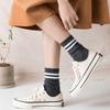 Retro Striped Sports Women Socks Japanese Fashion High School Girls Socks Casual Fashion Harajuku Streetwear Knitting Long Socks