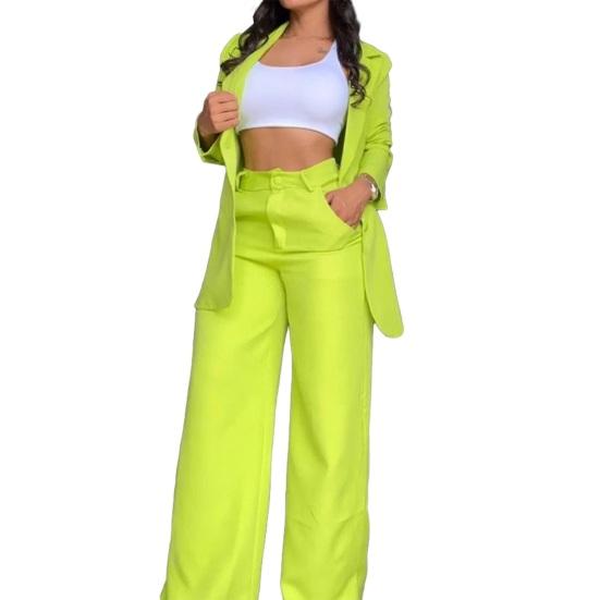 Women's Two Piece Suit Business Outfit Casual Blazer Jacket And Wide Leg Dressy Pants Set Formal Office Work Sets