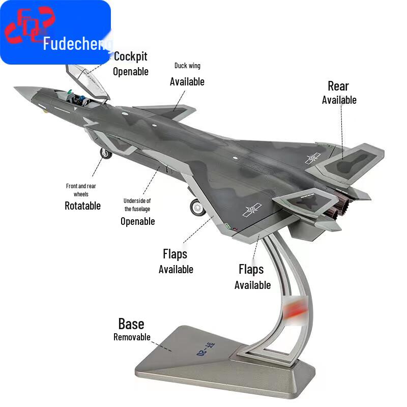 Fudecheng J-20 Stealth Fighter Alloy Model