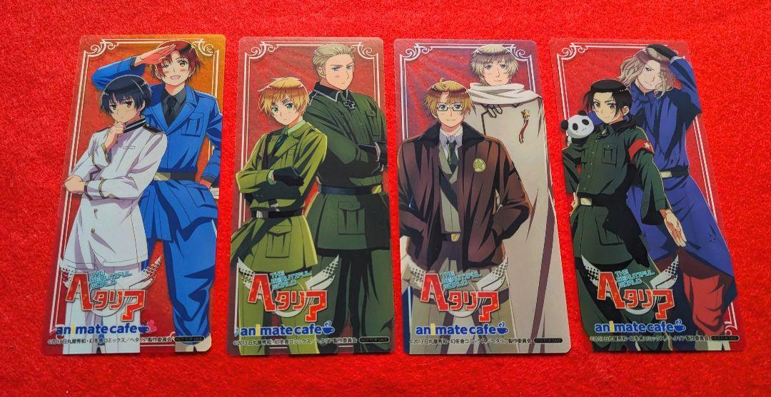 

[USED] Hetalia Animate Cafe Bonus Clear Bookmark Axis Alliance