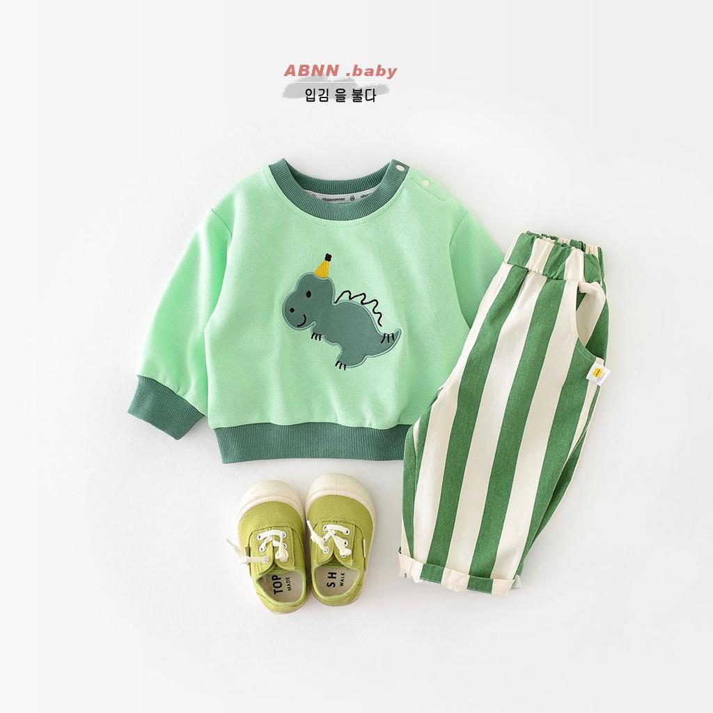 Korean Style High Waist Color Striped Spring Pants for Infants and Toddlers