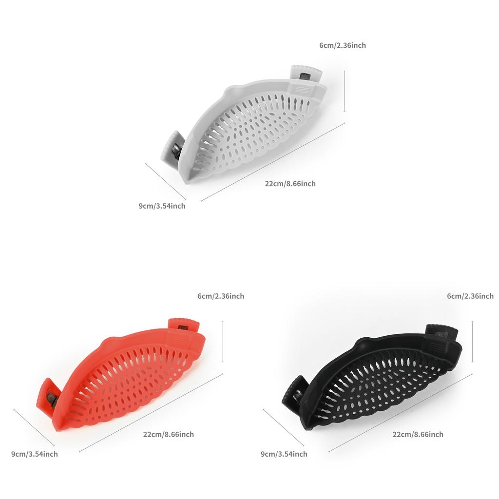 Modern Silicone Colander With Drainage Guard For Vegetable And Fruit Rinsing